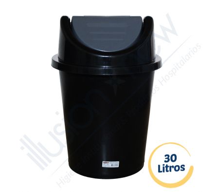BASURERO C/TAPA BASCULANTE 30 LTS