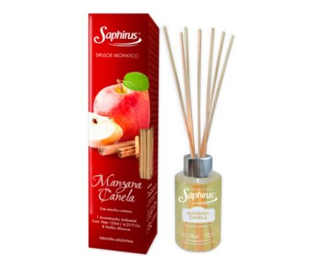 AROMATIZANTE DE AMBIENTE CON VARILLAS MANZANA CANELA 125 ML