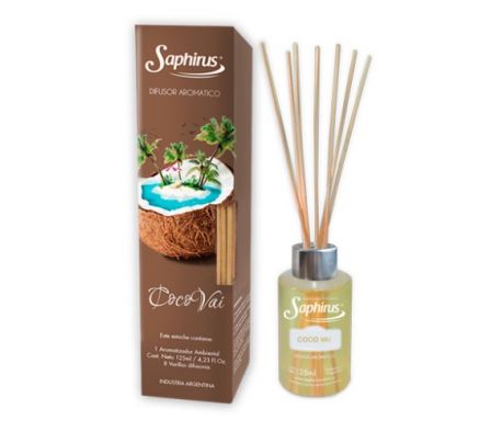AROMATIZANTE DE AMBIENTE CON VARILLAS COCO VAI 125 ML