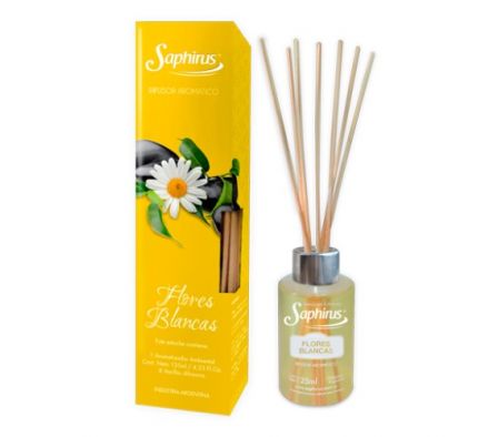 AROMATIZANTE DE AMBIENTE CON VARILLAS FLORES BLANCAS 125 ML