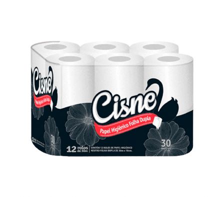 PAPEL HIGIENICO CISNE 30 MTS CEL X 12 ROLLOS - DOBLE HOJA