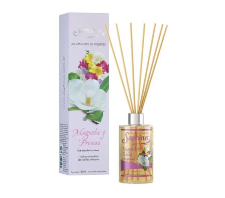 AROMATIZANTE DE AMBIENTE CON VARILLAS MAGNOLIA Y FRESIAS 125 ML