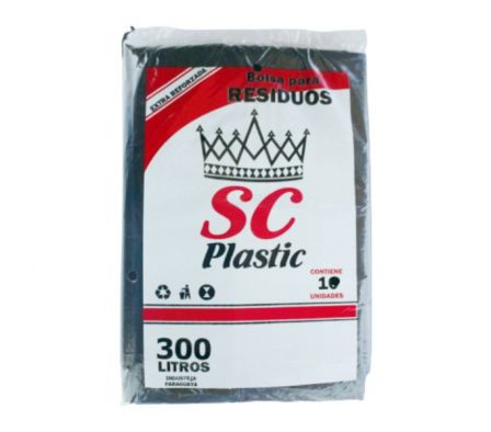 BOLSA NEGRA PAQ X 10 UNID. 250 LTS EXTRA REFOR. 60 MC - CON EMPAQUE