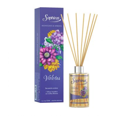 AROMATIZANTE DE AMBIENTE CON VARILLAS VIOLETA 125 ML
