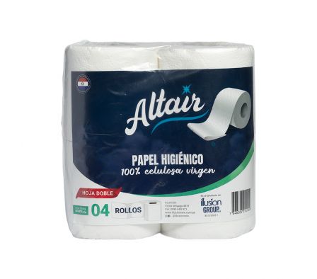 Papel Higiénico Altair Neutro Doble Hoja 30 mts x 4 Rollos