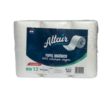 Papel Higiénico Altair Neutro Doble Hoja 30 mts x 12 Rollos