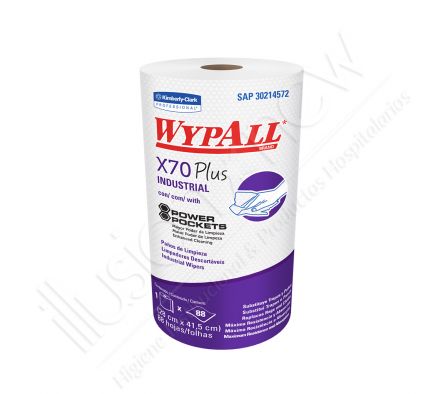 PAÑO INDUSTRIAL WYPALL 'X70 PLUS' - 88 CORTES 28CM X 41 5