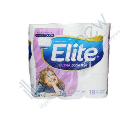 PAPEL HIGIENICO ELITE SOFT TOUCH ULTRA H. DOBLE 1 PAQ 18 UNID 30 MTS
