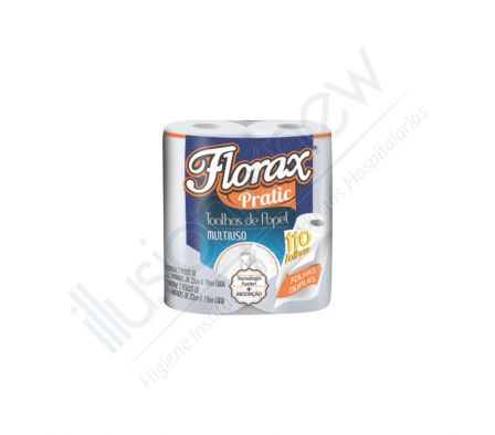TOALLA MULTIUSO FLORAX PRACTIC PAQ X 2 UNID 22 X 19 - 55 PAÐOS X ROLLO