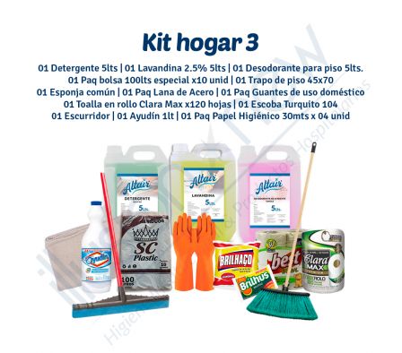 KIT HOGAR 3 - ARTICULOS DE LIMPIEZA
