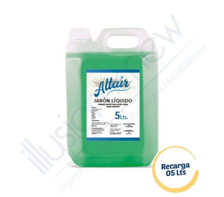 JABON LIQUIDO P/ MANOS 5.0 LTS ALOE RECARGA ALTAIR