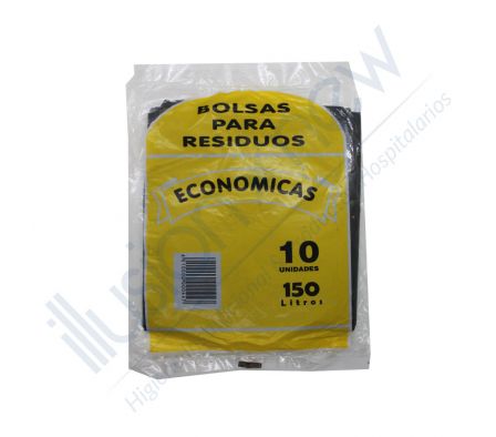 BOLSA NEGRA PAQ X 10 UNID. 150 LTS ESPECIAL - CON EMPAQUE