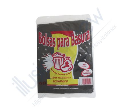BOLSA NEGRA PAQ X 10 UNID. 40 LTS ESPECIAL