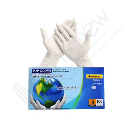 CAJA GUANTE DE LATEX PEQUENO X 100 UNID