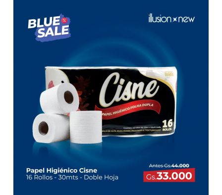 PAPEL HIGIENICO CISNE 30 MTS CEL X 16 ROLLOS - DOBLE HOJA