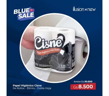 PAPEL HIGIENICO CISNE 30 MTS CEL X 4 ROLLOS - DOBLE HOJA