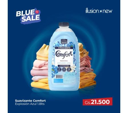SUAVIZANTE LIQUIDO COMFORT EXPLOSION AZUL 1.8LTS