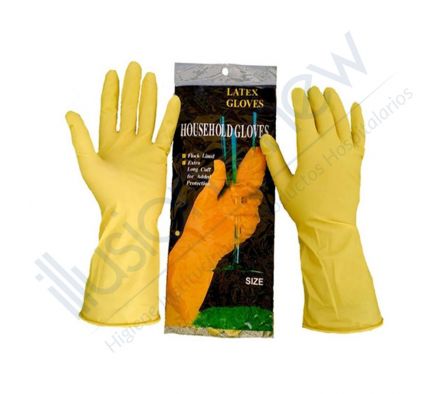 GUANTES DE USO DOMESTICO HOUSEHOLD GLOVES 01 PAR TAMAÐO 'M'