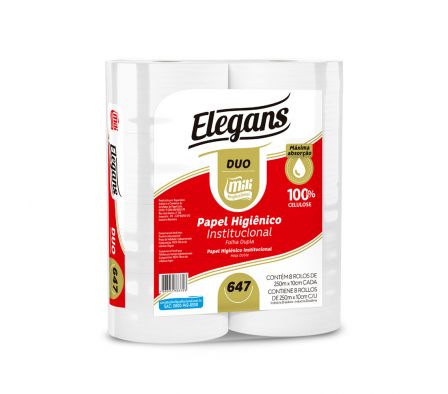 Mili Papel Higiénico Doble Hoja 250 mts x 8 Rollos Ref 647