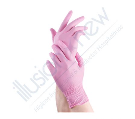 CAJA GUANTE NITRILO ROSADO T/GRANDE- X 100 UNID