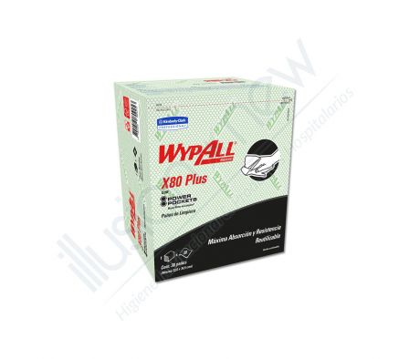 PAÑO KIMBERLY CLARK WYPALL 'X80 PLUS' X 30 UNIDADES