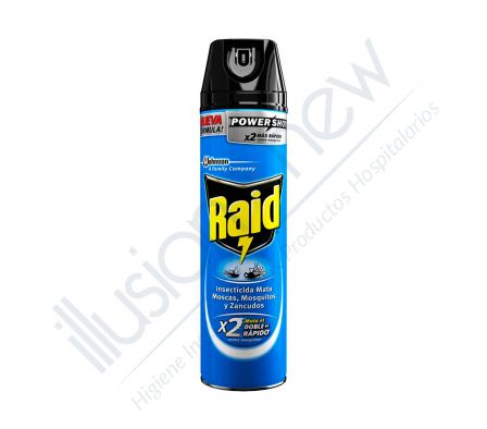 RAID AEROSOL NUEVA FORMULA MMM 360 CC. 222 GRS MATA MOSCAS .MOSQUITOS . ZANCUDOS